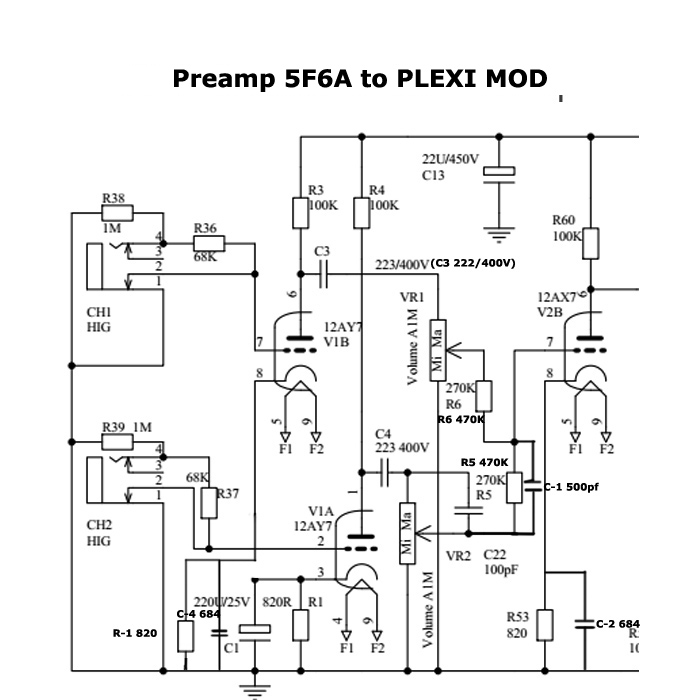 KLD 5F6A preamp MOD